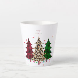 Tasse Latte Joyeux Noël moderne & élégant