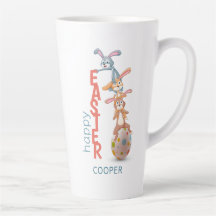 Joyeux Pâques mignonne amusant lapin moderne oeuf 