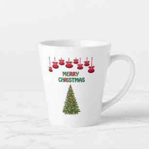Tasse Latte Joyeux sapin de Noël présente Festive Festive