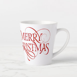 Tasse Latte Joyeux texte de Noël