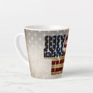 Tasse Latte Juillet 4 Jour de l'Indépendance Conception du dra