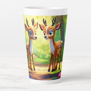 Tasse Latte Jungle Conversation mignonne Deer Design