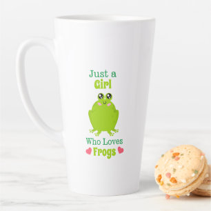 Tasse Latte Juste une fille qui aime les grenouilles