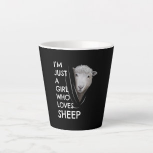 Tasse Latte Juste une fille qui aime les moutons   Ventilateur