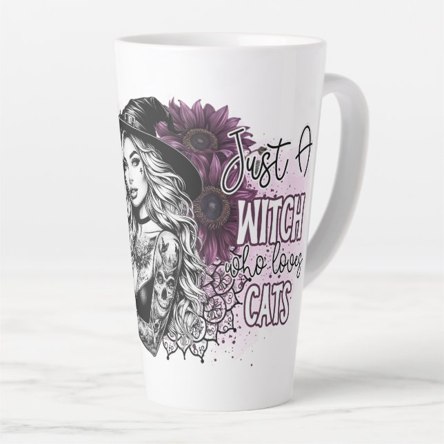 Tasse Latte Juste Une Sorcière (Angle droit)