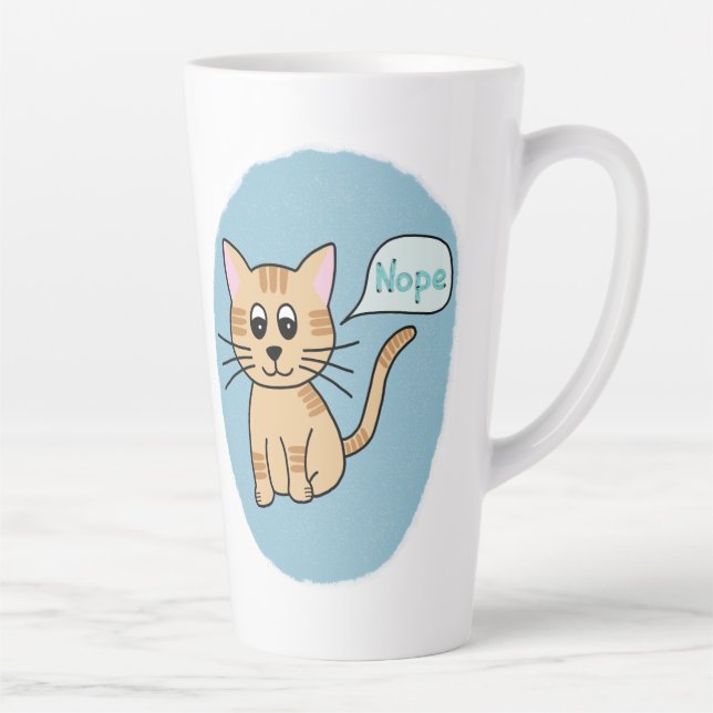Tasse Latte Katze sagt NOPE (Droite)