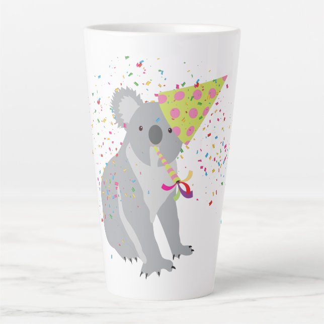 Tasse Latte Koala - Animaux ayant une fête (Devant)