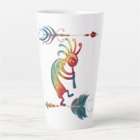 Kokopelli, Autochtone Américain, Avec Deux Plumes 