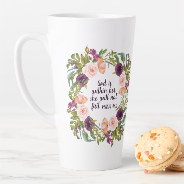 Tasse Latte La Bible chrétienne Dieu en elle (En situation)