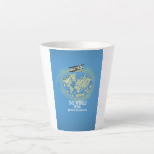 Tasse Latte La carte du Monde Dubai Émirats arabes unis