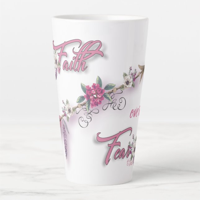 Tasse Latte La foi au-dessus de la peur (Devant)