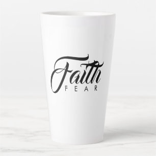 Tasse Latte La foi au-dessus de la peur blanche