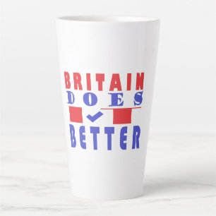 Tasse Latte La Grande-Bretagne améliore la conception d'affich