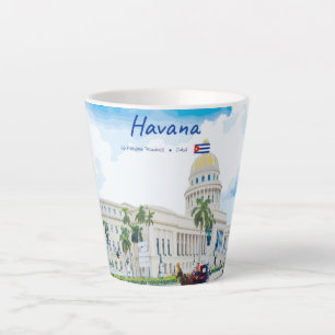 Tasse Latte La Havane, Cuba - Petite âme classique vintage