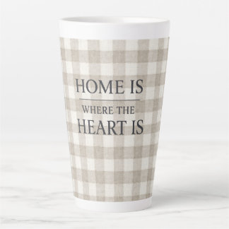 TASSE LATTE LA MAISON EST LÀ OÙ EST LE CŒUR -
