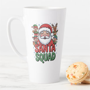 Tasse Latte La mauvaise influence du Père Noël (Escouade du Pè