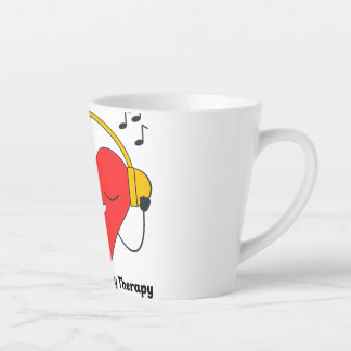 Tasse Latte La musique est ma thérapie - Citation inspirante d