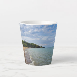 Tasse Latte La plage du lac
