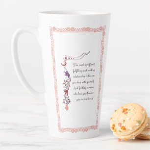Tasse Latte La relation la plus importante, la citation élégan