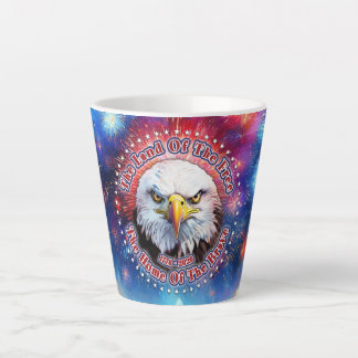 Tasse Latte La Terre Des Hommes Libres Feu D'artifice Aigle Br