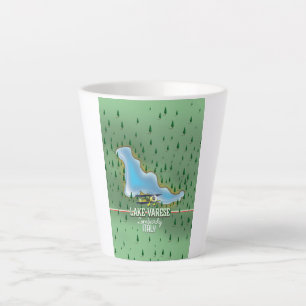 Tasse Latte Lac de Varèse, Lombardie, Italie affiche de voyage