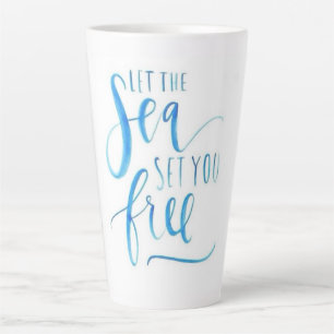 TASSE LATTE LAISSEZ LA MER VOUS LIBÉRER