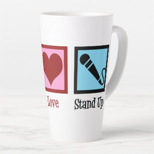 Tasse Latte L'amour de la paix, une comédie