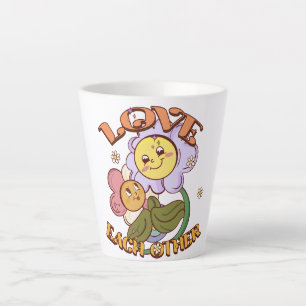 Tasse Latte L'Amour L'Un L'Autre Design floral lunaire