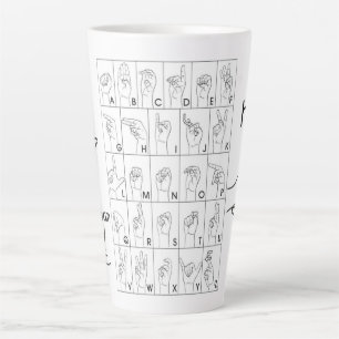 TASSE LATTE LANGUE DU SIGNE
