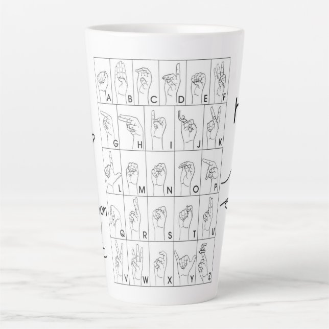TASSE LATTE LANGUE DU SIGNE (Devant)