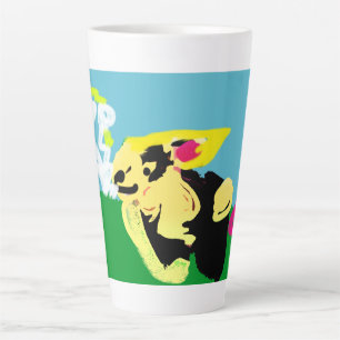Tasse Latte Lapin de printemps  