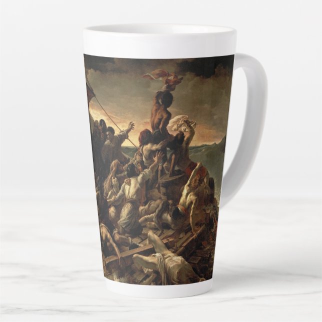 Tasse Latte L'arbre de la méduse-Théodore Géricault (Angle droit)