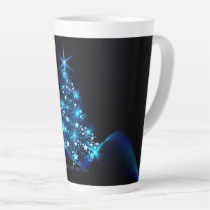 Tasse Latte l'arbre de Noël stylisé et lumineux de SlipperyJoe