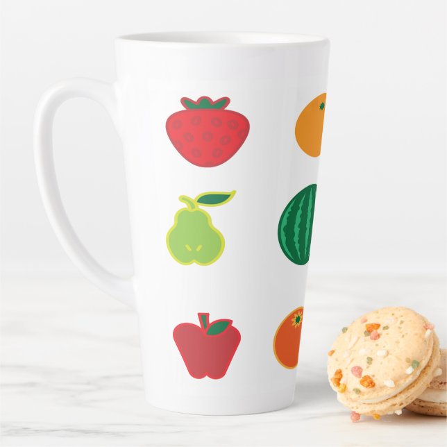 Tasse Latte L'art des fruits (En situation)