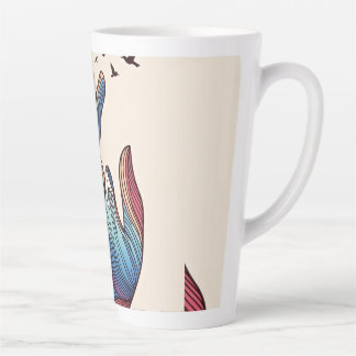 Tasse Latte L'art du vol à la main