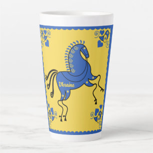 Tasse Latte L'art populaire traditionnel ukrainien