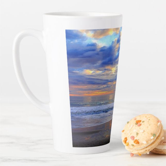 Tasse Latte Latte au coucher du soleil/Musique de thé (En situation)