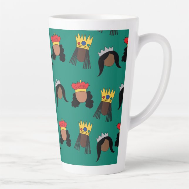 Tasse Latte Latte/Café/Mug de thé/Reines noires (Droite)