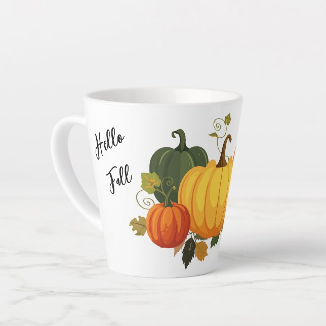Tasse Latte Latte Mug-Citrouilles (Angle gauche)