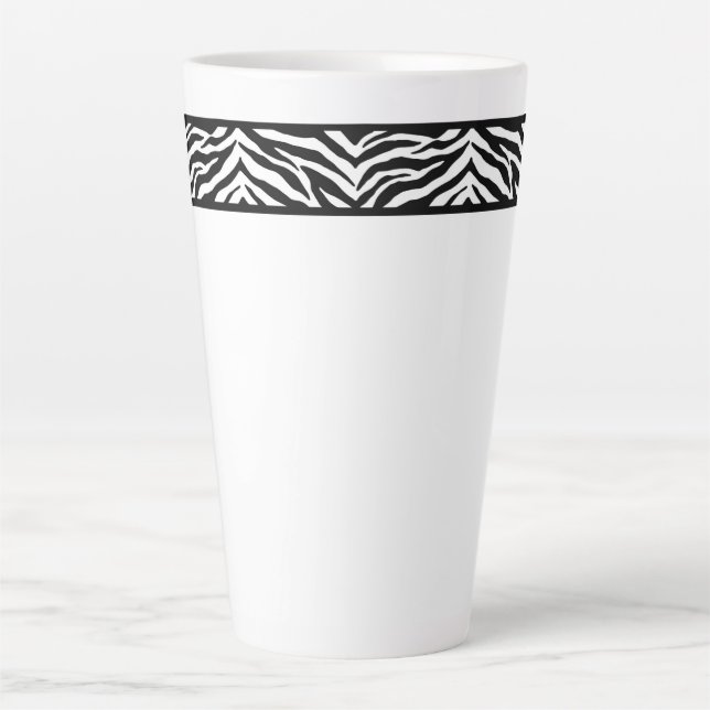 Tasse Latte Latte Mug-Zebra Print (Devant)