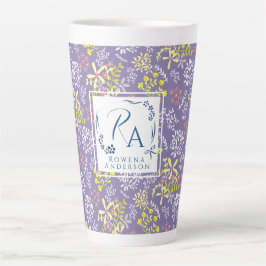 Tasse Latte Lavande minuscule de fleurs de bouquet