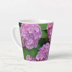 Tasse Latte Le buisson d'hortensia rose