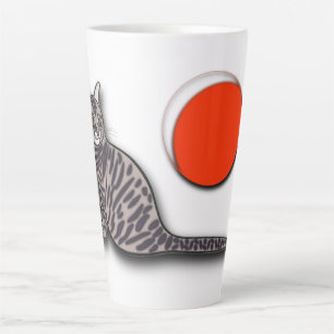 Tasse Latte Le chat rencontre la Pleine lune