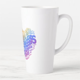 Tasse Latte Le Courage Conquiert Les Défis.