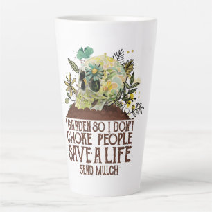 Tasse Latte Le crâne dans le jardin Je n'étouffe pas les gens 