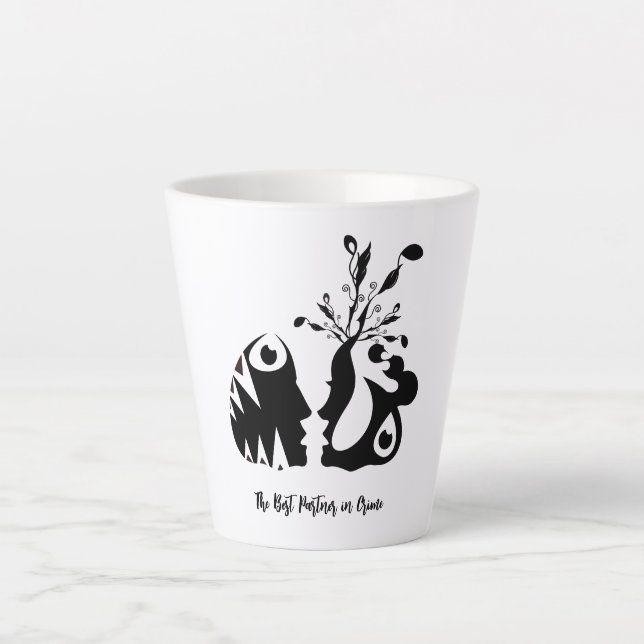 Tasse Latte le meilleur partenaire de la criminalité (Devant)