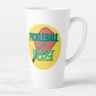 Tasse Latte Le pickleball est mon humour de bonheur