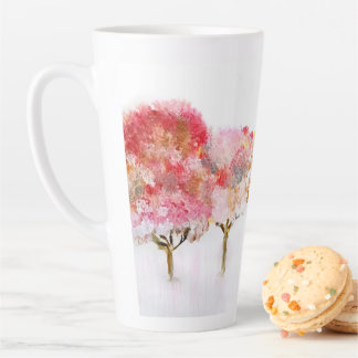 Tasse Latte Le rouge rayonnant de l'hiver