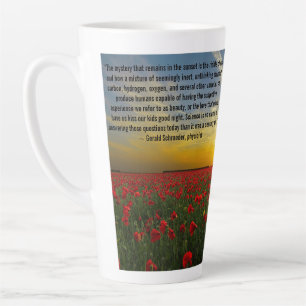 Tasse Latte Le scientifique cite les coquelicots couchés de s