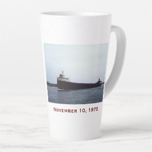 Tasse Latte L'Edmund Fitzgerald avec noms d'équipage